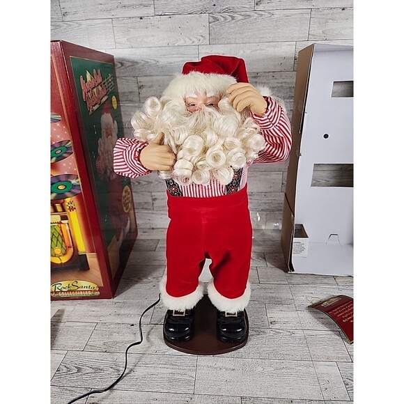 Vintage 1998 Jingle Bell Rock Santa Claus Animated Dancing Musical Tested Works - Picture 11 of 14